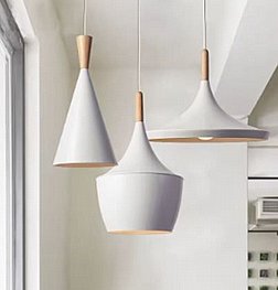 מנורה תלויה וינטג' בסגנון נורדי שחור / לבן מנורה תלויה וינטג' בסגנון נורדי שחור / לבן