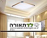מנורה צמודת תקרה פלפון מעוצב מרובע זהב וכסף