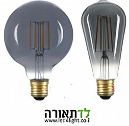 נורת לד מעושנת - דמוי פחם, אגס או כדור גדול נורת לד מעושנת - דמוי פחם, אגס או כדור גדול