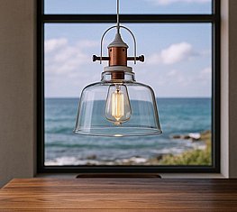 מנורת תליה בודד / שלישיה זכוכית בסגנון רטרו מנורת תליה בודד / שלישיה זכוכית בסגנון רטרו